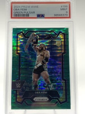 2024 Panini Prizm – Oba Femi - Green Pulsar - PSA 9 - 16/25 - WWE