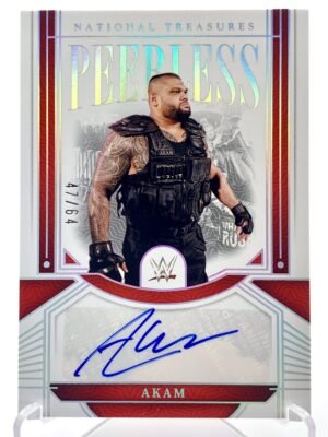 2024 Panini National Treasures - Akam - Peerless Auto - 47/64 - WWE