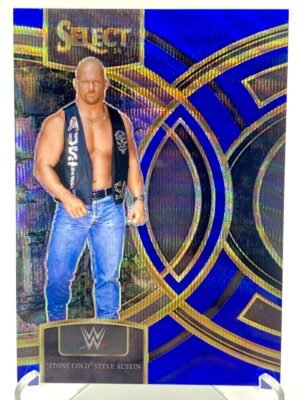 2024 Panini Select – Stone Cold Steve Austin - Premier Wave Blue Prizm - 13/49 - WWE