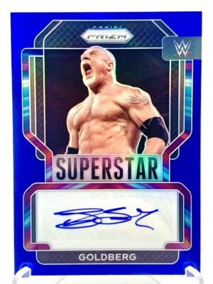 2022 Panini Prizm - Goldberg - Blue Prizm Auto - 13/49 - WWE